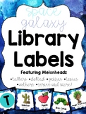 Space Library Labels feat. Melonheadz with corresponding stickers
