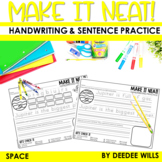 Outer Space Worksheets Handwriting Practice Themed Handwri