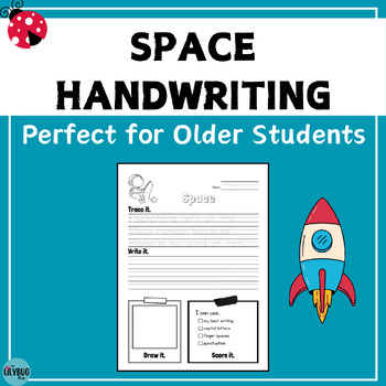 Preview of Space Handwriting Practice for Older Students // 30 Worksheets