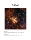 Space: Hi-Lo Text with Paired Comprehension Questions for 