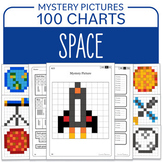 Space Hundred Charts Math Mystery Pictures: Place value, A