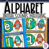 Space Initial Sound & Alphabet Matching Activity