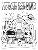 Space Island Coloring Book
