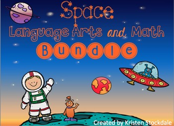 Preview of Space Language Arts and Math Bundle!
