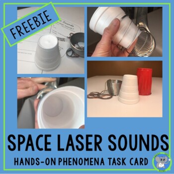 Preview of Space Laser Sound Task Card Freebie | Sound Energy Activity With CER Prompt