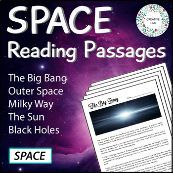 Preview of Space Reading Passages & Comprehension Questions - Distance Learning