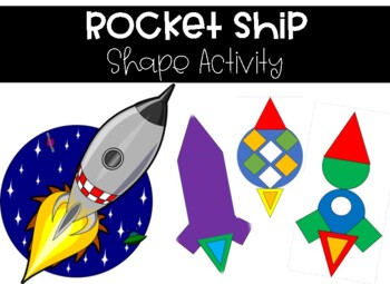 Preview of FREE Space: Make a Rocket Shapes Activity