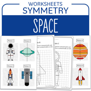 Preview of Space Math Activity Space Symmetry and Coloring Rocket Math Centers
