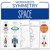Space Math Activity Space Symmetry and Coloring Rocket Mat