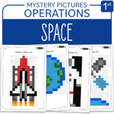 Space Math Mystery Pictures Grade 1: Operations