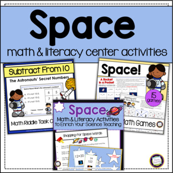 Preview of Space Math and Literacy Activities Bundle