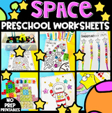 Space Math and Literacy Worksheets for Preschool Getting R