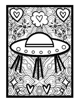 space mindfulness mandala coloring pages space aliens printable coloring pdf