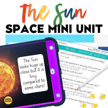 Preview of Space Mini Unit The Sun 3rd Grade Science Activity Pack Adventure with Aly