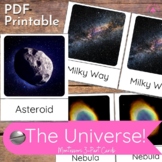 The Universe Montessori 3-Part Cards Science Unit Study Fl