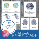 Space Montessori Nomenclature 3-Part Cards Science Unit St