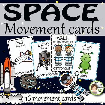 Preview of Space Movement Cards and Brain Breaks  (Transition activity)