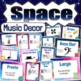 Space Music Classroom Decor | BUNDLE | Galaxy Music Classr