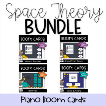 Preview of Space Music Theory Bundle - Piano Boom Cards