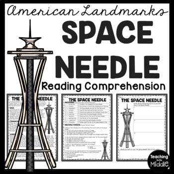 Preview of Seattle Space Needle Reading Comprehension Worksheet American Landmarks
