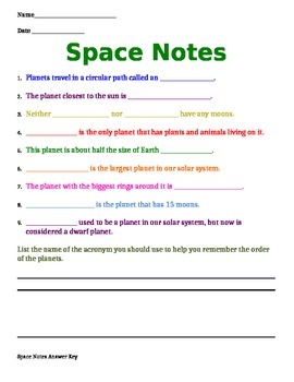 Preview of Space Notes