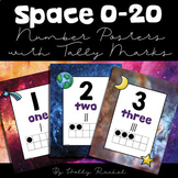 Space Number Posters 1-20 with Tally Marks
