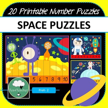 space number puzzles 1 10 times tables skip counting by tea4teacher