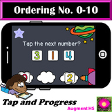 Space Number Sequencing 0-10 Tap and Progress on Boom Cards™