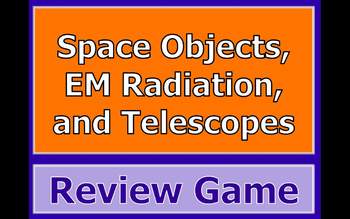 Preview of Space Objects, Electromagnetic Radiation, & Telescopes Review Game PPT