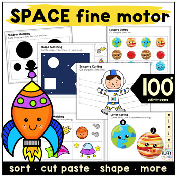 Preview of Outer Space Theme Activities Preschool and Toddler Lesson Plan Fine Motor Skills