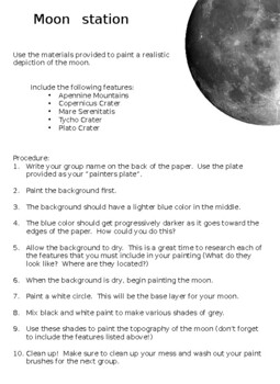Preview of Space- Painting the Moon Activity