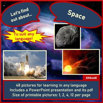 Preview of Space Picture cards Photos Exploring