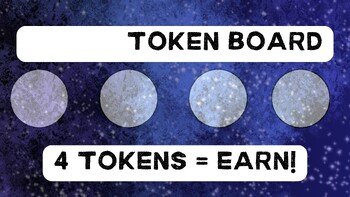 Space/Planet Themed Token Board/Token Economy (3-5 Tokens) - Visual Support