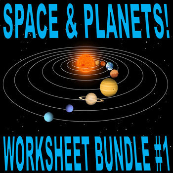 Preview of SPACE & PLANETS BUNDLE #1 (17+ Assignments / Science / No Prep / Sub Plans)