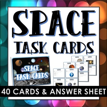 Preview of Space, Planets and the Solar System Task Cards - 40 Task Cards with Answer Sheet