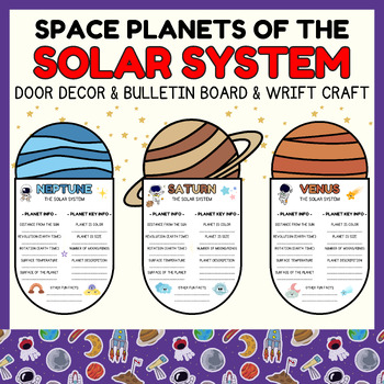 Preview of Space Planets of the Solar System Door Decor & Bulletin Board l Writing craft
