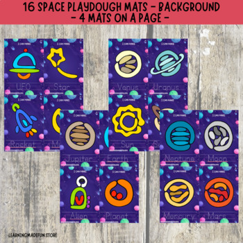 Space Play Dough Mats Solar System Play Doh Task Cards Fine Motor Skills