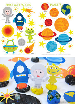 Space Play Dough Mats and Accessories