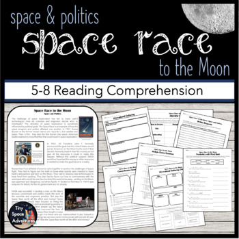 Preview of Space & Politics- Space Race to the Moon Reading Comprehension