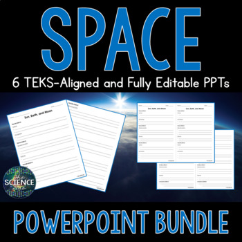 Preview of Space PowerPoint and Notes Bundle - 5th Grade TEKS Aligned