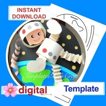 Preview of Space Project Astronaut Craft Activities Cut and Paste Template