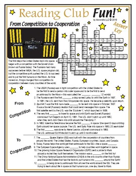 Space Race: From Competition to Cooperation Crossword Puzzle TpT