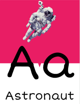 Preview of Space Race Themed Print Alphabet