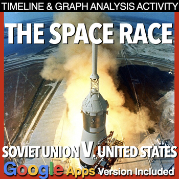 Preview of Space Race Timeline & NASA Chart Analysis(Cold War) PDF + Google Apps Versions
