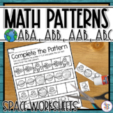 Space Repeating Pattern Worksheets with AB, ABB, AAB, ABC 