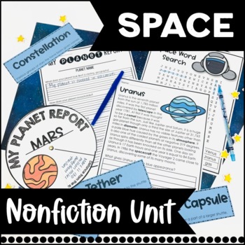 Preview of Space Research Unit Nonfiction Research Reading Comprehension Passages 