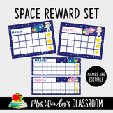 Space Reward Punch Cards & Sticker reward Charts