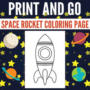 Rocket Ship Printable Craft, Space Themed Activity, Indoor Preschool  Activity, Kids Coloring Page, Homeschool Download 