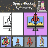 Space Rocket Lines of Symmetry Drawing Activity - End of Y