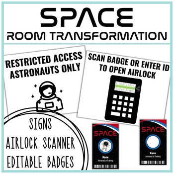 Preview of Space Room Transformation: Astronaut Badges and Airlock Scanner